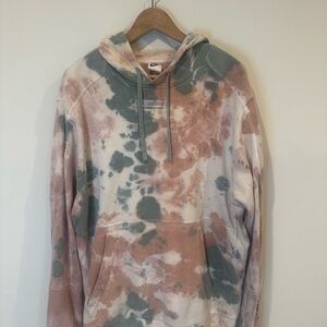 Nike Tie-Dye Pullover Hoodie Multicolor Cotton Men's Large Long Sleeve